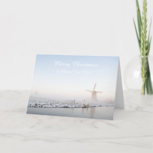 Cartão de natal alegre Holanda no inverno