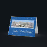 Cartão de Natal alemão de Frohe Weihnachten<br><div class="desc">Frohe Weihnachten - Feliz Natal no alemão Surpreenda seus mais próximo e mais caro, seus amigos, colegas de trabalho, vizinhos ou mesmo seu chefe com um cartão especial em sua própria língua ou em sua (?a) língua. Muito design diferente disponível: de um cartão moderno da fotografia da colagem, uns ornamento...</div>