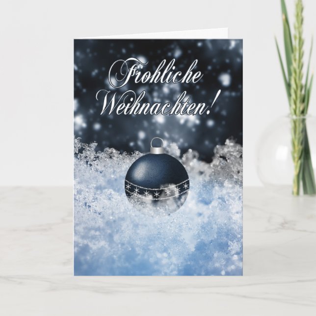 Cartão de Natal alemão - und de Gesegnete (Frente)