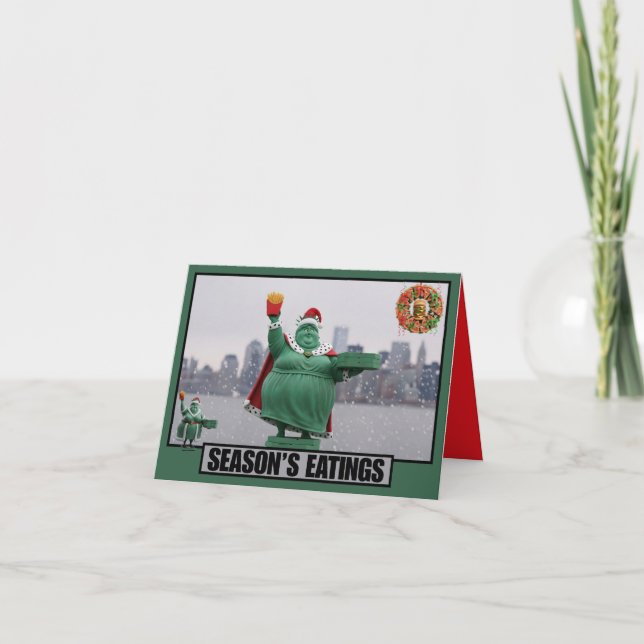 Cartão de Natal americano engraçado para americano (Frente)