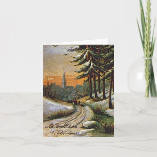 CARTÃO DE NATAL AMERICANO. Final do século XIX. (Frente)