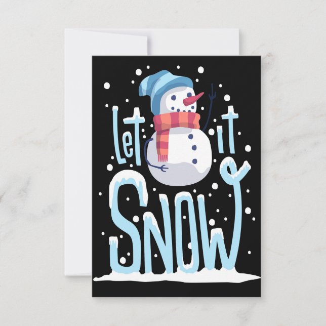 Cartão de Natal animado para Neve (Frente)