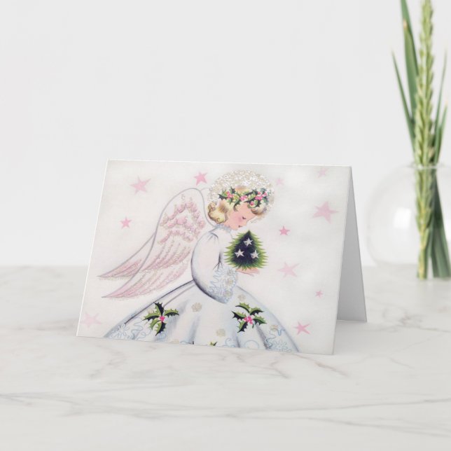 Cartão de Natal Anjo Retroativo (Frente)