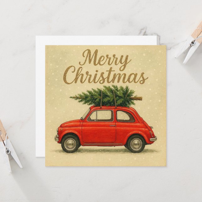 Cartão de Natal Antigo. (Frente/Verso In Situ)