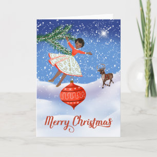 Cartão de Natal Antigo Afro-Americano