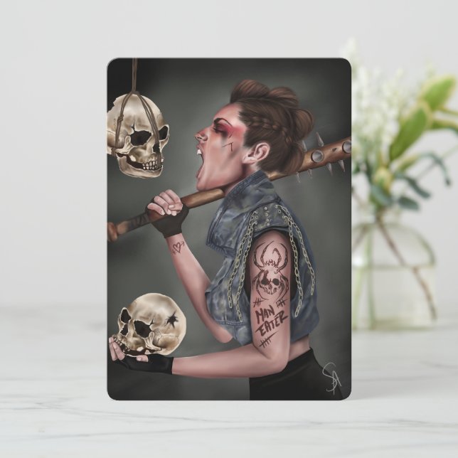 Cartão de Natal Antimainstream - Peça de Arte Digi (Em pé/Frente)