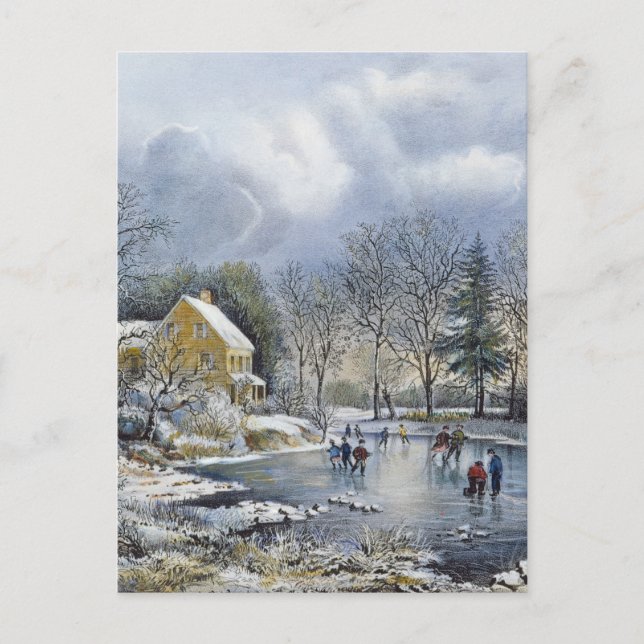 Cartão de Natal antiquado (Frente)