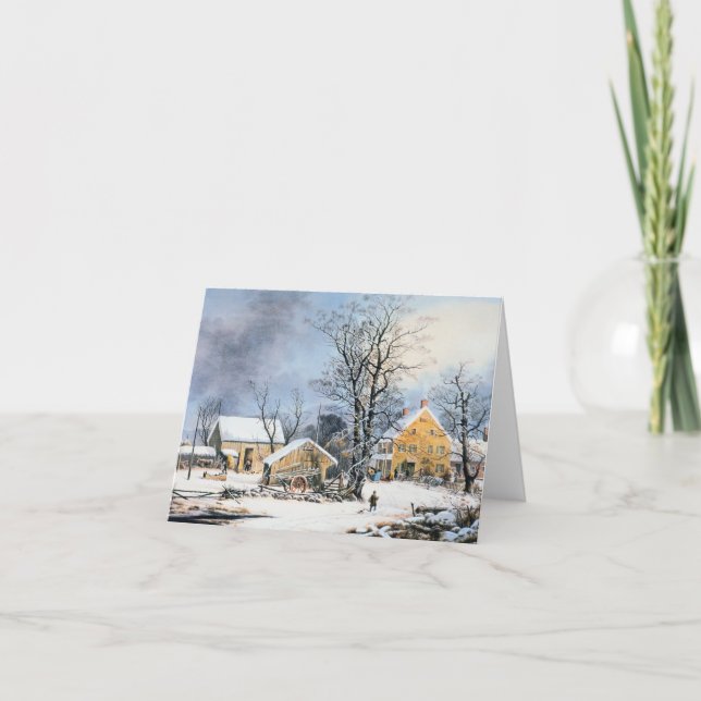 Cartão de Natal antiquado (Frente)