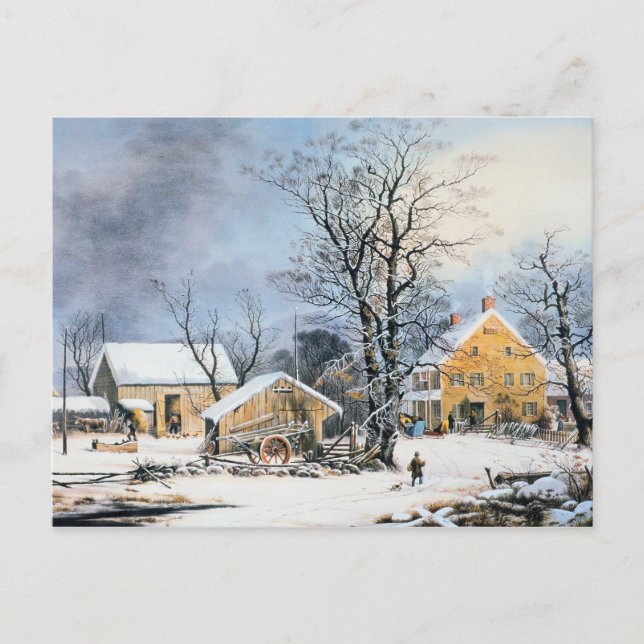 Cartão de Natal antiquado (Frente)