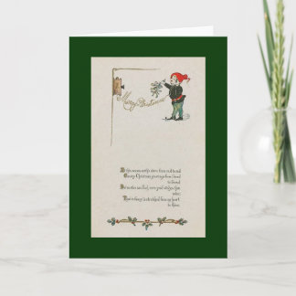 Cartão de Natal Antiquado por Telefone