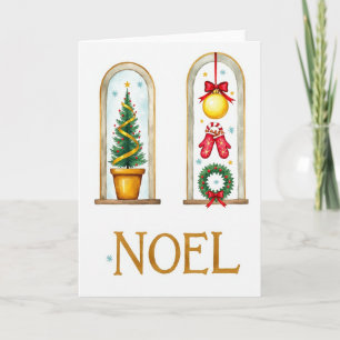 Cartão de Natal Arcos Aquarela