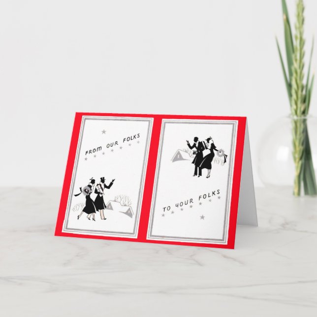 Cartão de Natal art deco 1934 (Frente)