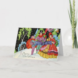 Cartão de Natal Art Deco dos anos 1900