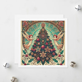 Cartão de Natal Art Nouveau