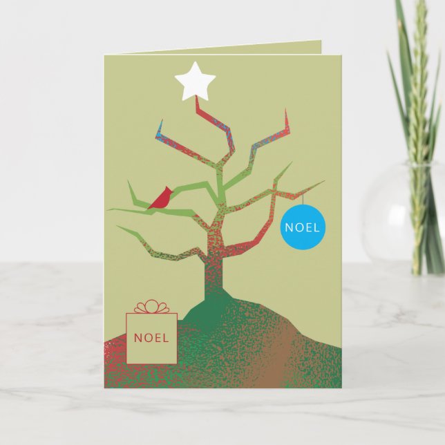 Cartão de Natal Árvore de Arte (Frente)