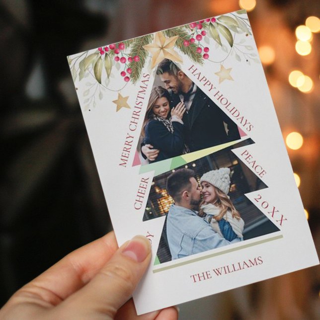 Cartão de Natal Árvore de Fotos Múltiplas Feliz Na (Criador carregado)