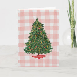 Cartão de Natal Árvore de Natal com Aquarela Moder