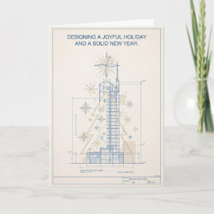 Cartão de Natal Árvore de Natal em Planta Baixa