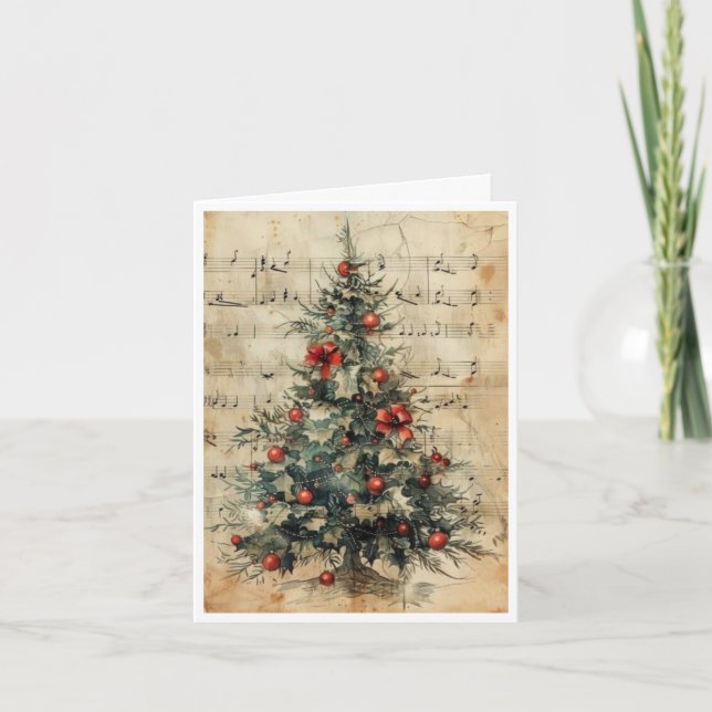 cartão de natal árvore em branco (Frente)