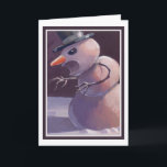Cartão de Natal assustador do boneco de neve<br><div class="desc">' Tenha um Natal assustador muito alegre" é o sentimento aqui. Ou você pode mudar aquele a seu próprio desejo pouco frequente do feriado. Da arte original de Mick Reasor.</div>