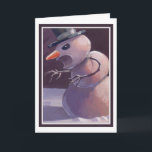 Cartão de Natal assustador do boneco de neve<br><div class="desc">' Tenha um Natal assustador muito alegre" é o sentimento aqui. Ou você pode mudar aquele a seu próprio desejo pouco frequente do feriado. Da arte original de Mick Reasor.</div>