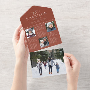 Cartão de Natal atualizado da família de newslette