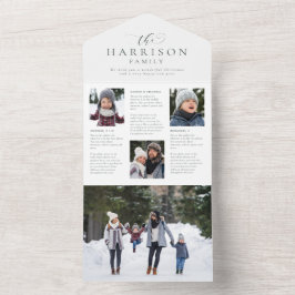 Cartão de Natal atualizado da família de newslette
