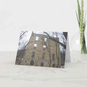 Cartão de Natal "Back of Oxford Mill Ruins"