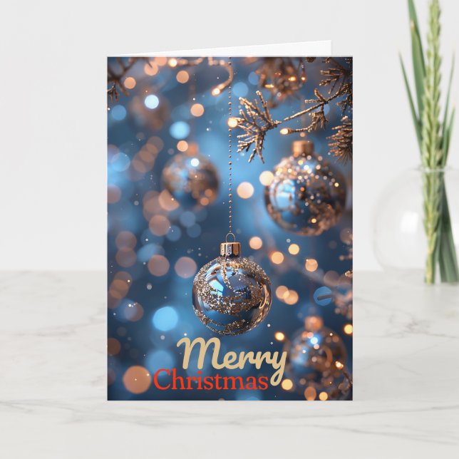 Cartão de Natal Bauble (Frente)