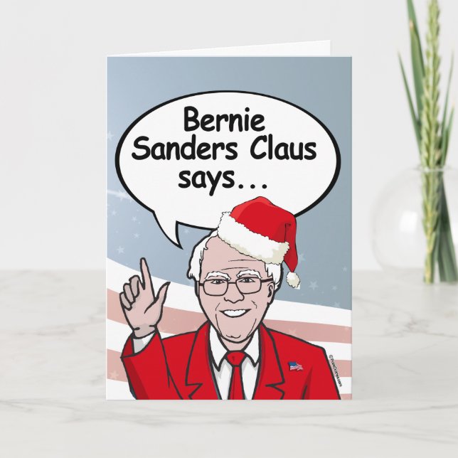 Cartão de Natal Bernie Sanders - Bernie Sanders Cl (Frente)