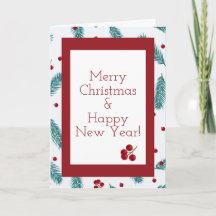 Cartão de Natal Berry feliz