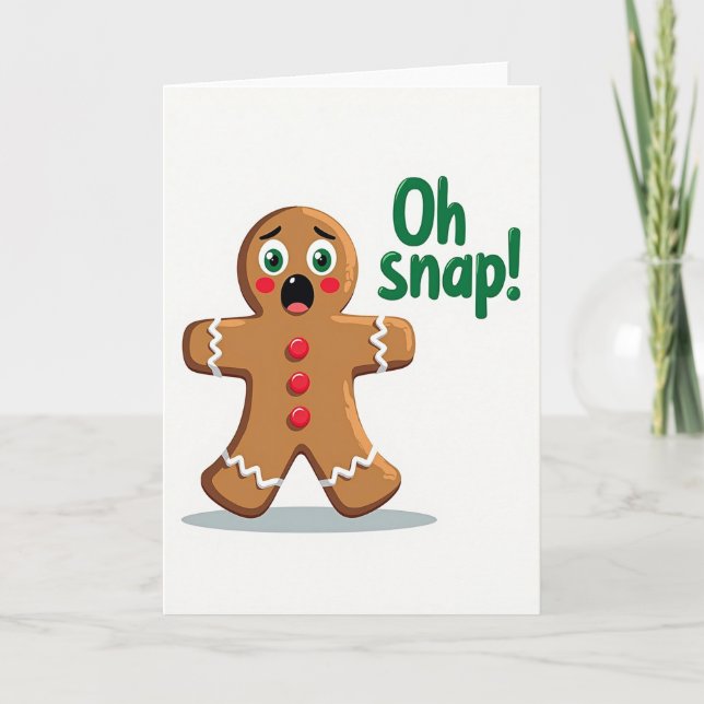 Cartão de Natal Biscoito Caprichoso (Frente)