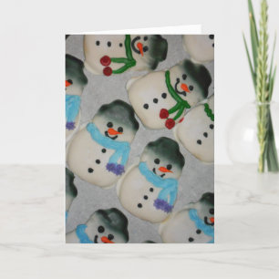 Cartão de Natal "Biscoitos de Boneco de Neve"
