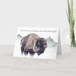 Cartão de Natal Bison-American