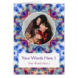 Cartão de Natal Blue Star com Saudação Fotográfica