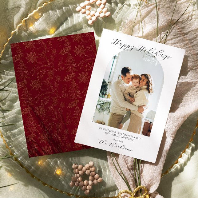 Cartão de Natal Boho Moderno (Criador carregado)