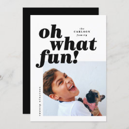 Cartão de Natal Bold Typography Colorblock