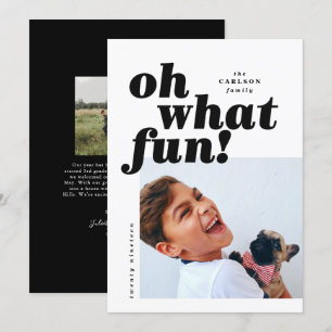 Cartão de Natal Bold Typography Colorblock