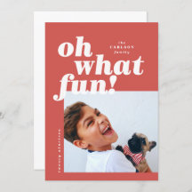 Cartão de Natal Bold Typography Colorblock