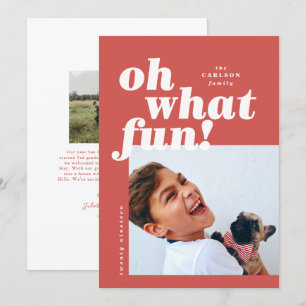 Cartão de Natal Bold Typography Colorblock