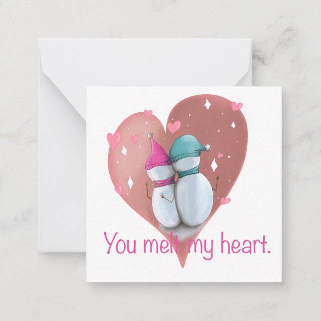 Cartão de Natal bonito. Cartão de Natal de Snowman (Frente)