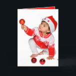 Cartão de Natal bonito e engraçado - Bebê<br><div class="desc">Cartões de natal engraçados para as pessoas que têm um excelente desde o humor. Sinta-se livre para mudar as palavras dentro para refletir sua própria personalidade especial. Cartões de Natal engraçados.</div>