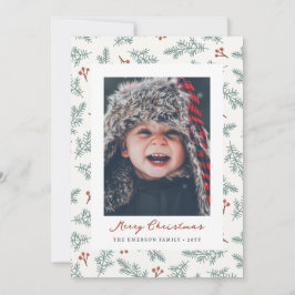 Cartão de Natal Botânico de Berries