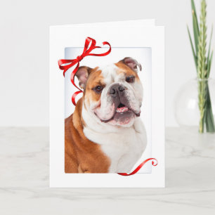 Cartão de Natal Buldogue
