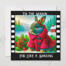 Cartão de Natal Bunny Sweet Snowy