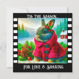 Cartão de Natal Bunny Sweet Snowy