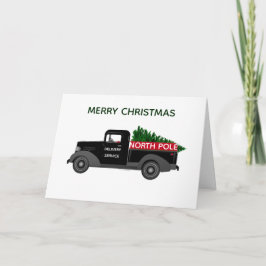 Cartão de Natal Caminhão Antigo Entrega do Polo No