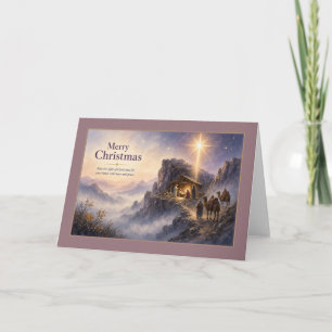 Cartão de Natal Caminho da Montanha para o Presépi