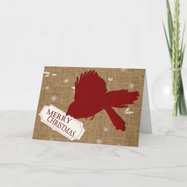 Cartão de Natal cardinal (Frente)