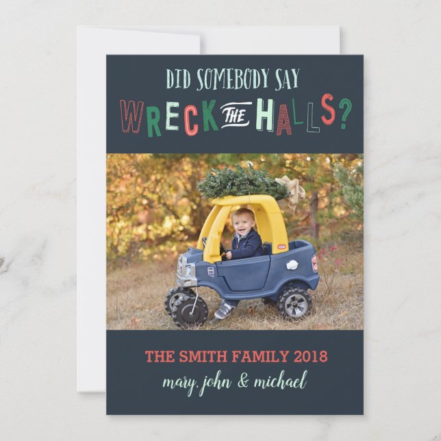 Cartão de Natal, Cartão com fotos de Férias, Engra (Frente)